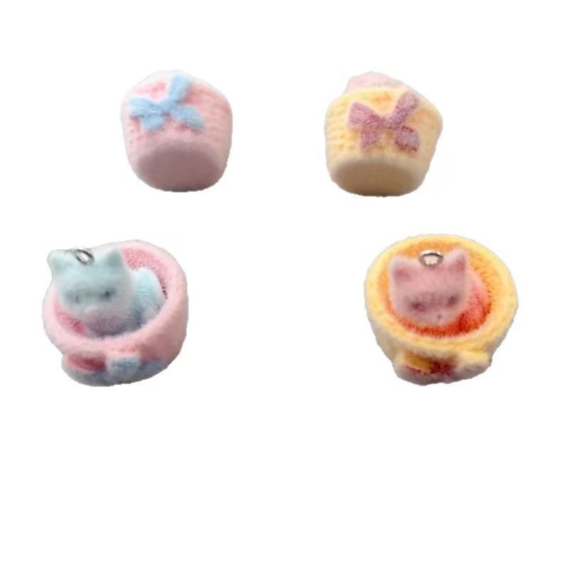 4pcs 3D plush resin cat pendan - Resin review and price