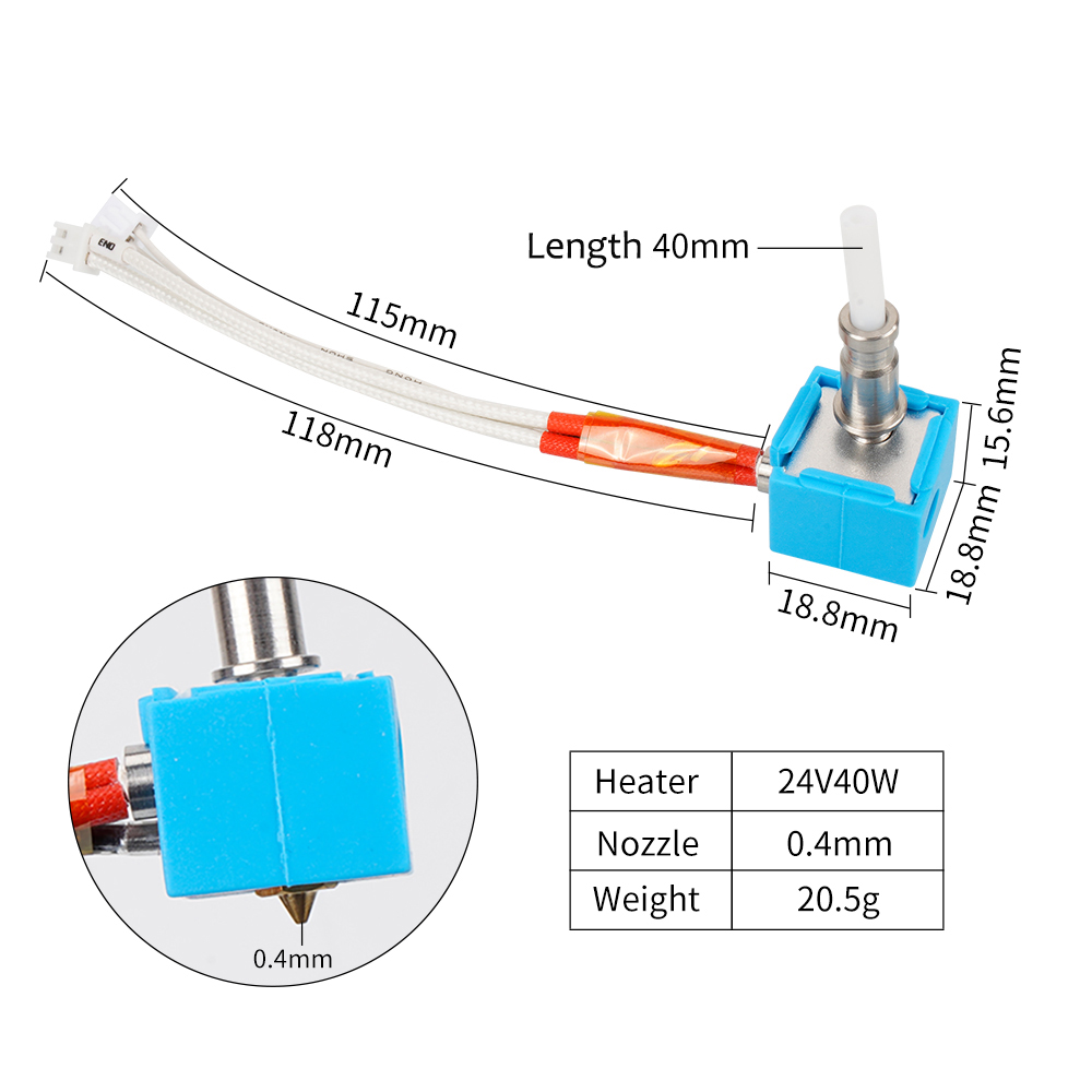 24V 40W Kobra Hotend Print Hea - Hotend Assembly review and price