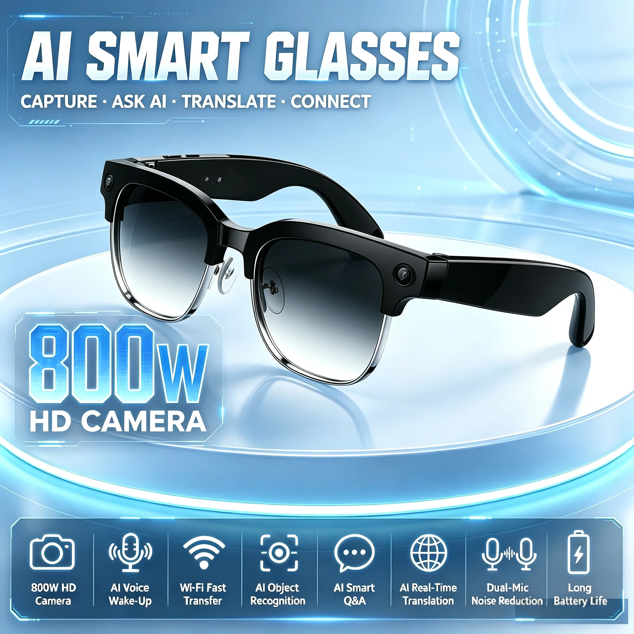 AI Smart Glasses with Voice Wa - Bltouch review and price