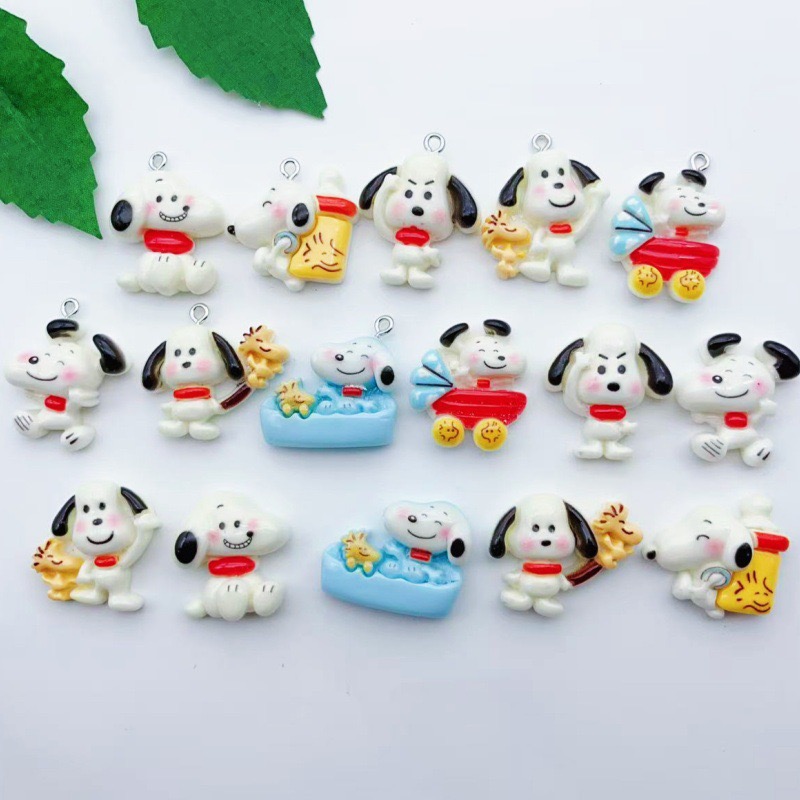 12pcs resin cartoon dog pendan - Resin review and price