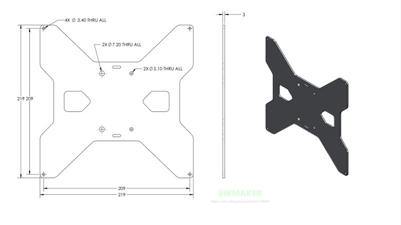 TEVO Tarantula aluminum Y Carr - 3D Printer Stand review and price